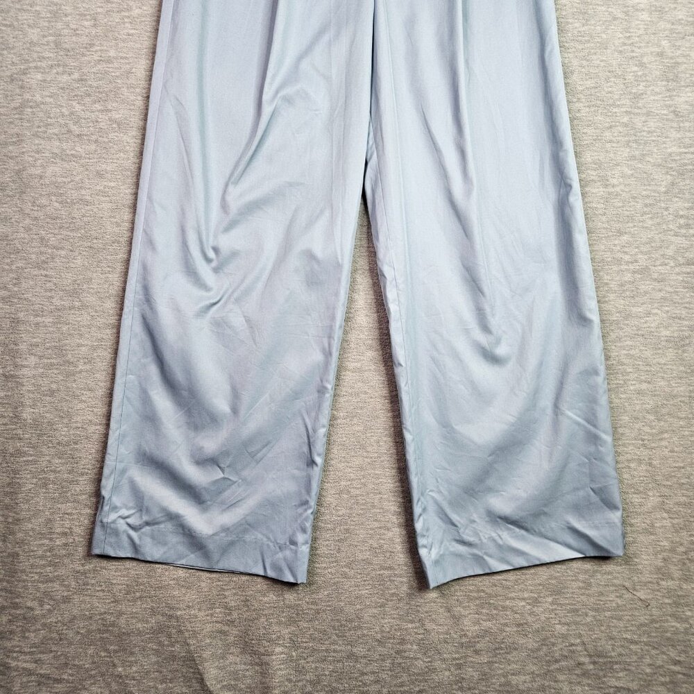 TOMORROWLAND Collection Women's Light Blue Pleated Wide Leg Pant Sz 38 - Picture 3 of 14